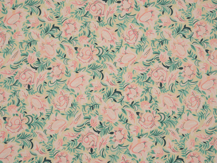 Peachskin  fabric by the yard -   Peachy floral