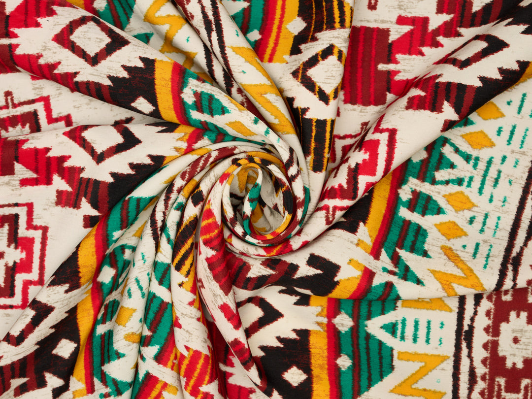 Peachskin  fabric by the yard -   Tribal   Aztec print