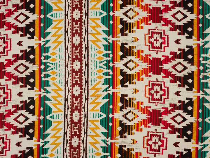Peachskin  fabric by the yard -   Tribal   Aztec print