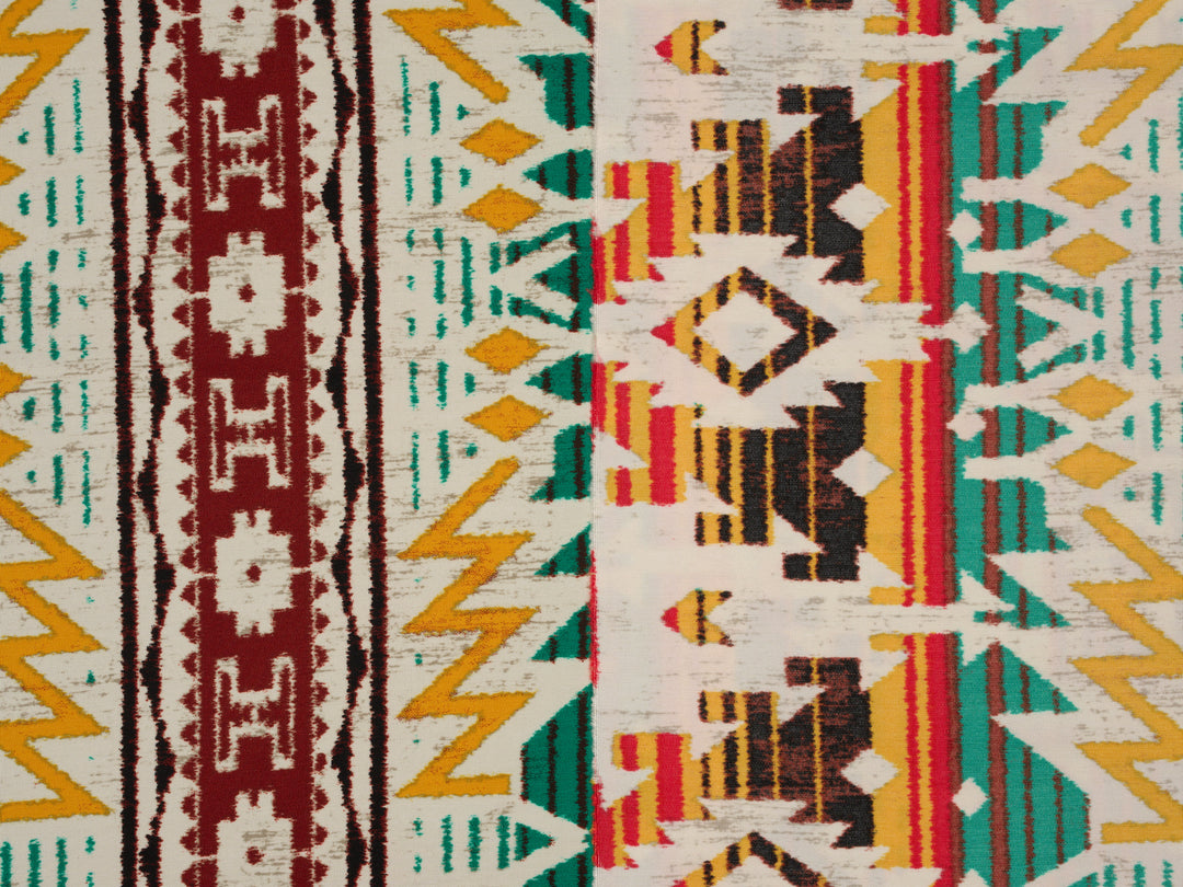 Peachskin  fabric by the yard -   Tribal   Aztec print