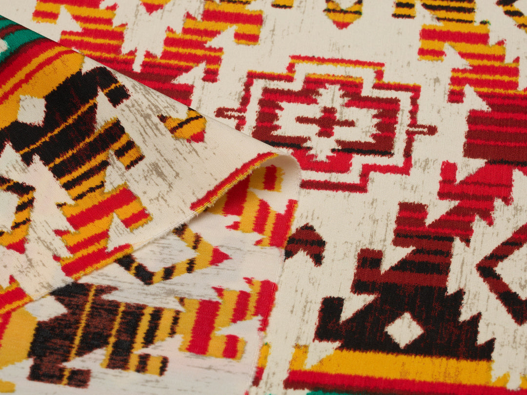 Peachskin  fabric by the yard -   Tribal   Aztec print