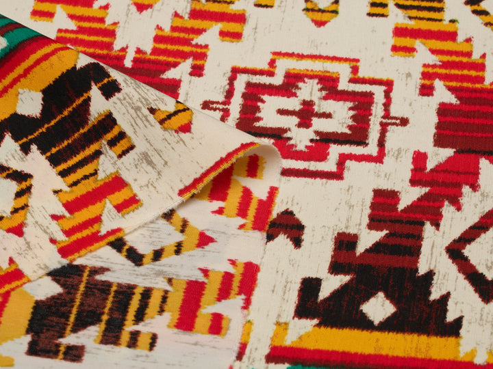 Peachskin  fabric by the yard -   Tribal   Aztec print