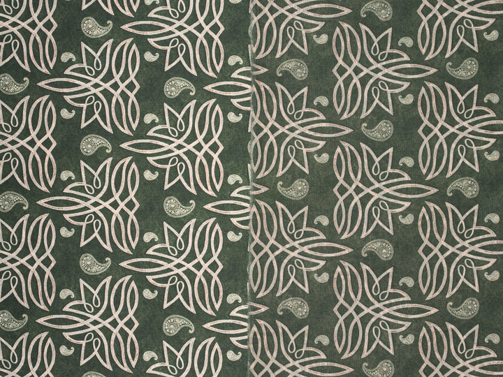Leather Boot Stitching   - Silky Satin Charmeuse print - fabric by the yard -