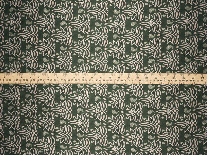 Leather Boot Stitching   - Silky Satin Charmeuse print - fabric by the yard -