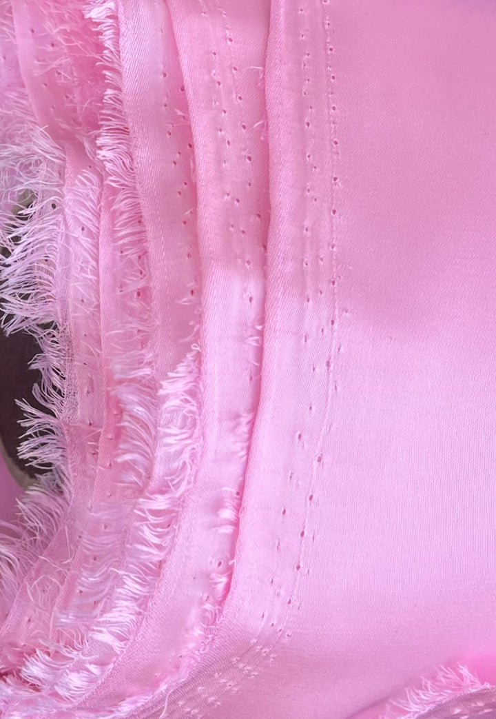 Lightweight satin fabric by the yard -  Pink    solid color