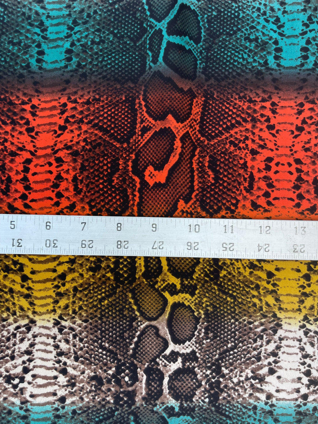 Colorful Snake animal     print -  silky satin  Lightweight   fabric