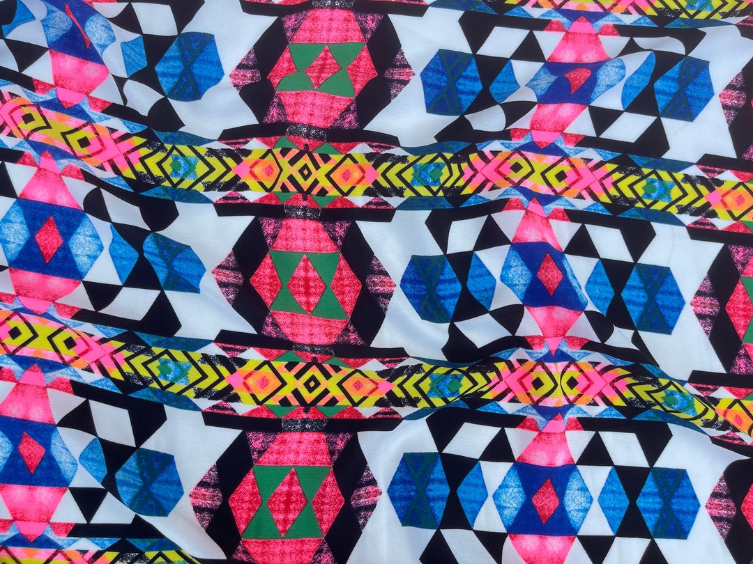 Tribal Boho Woolpeach  fabric by the yard - Multi color  tribal print