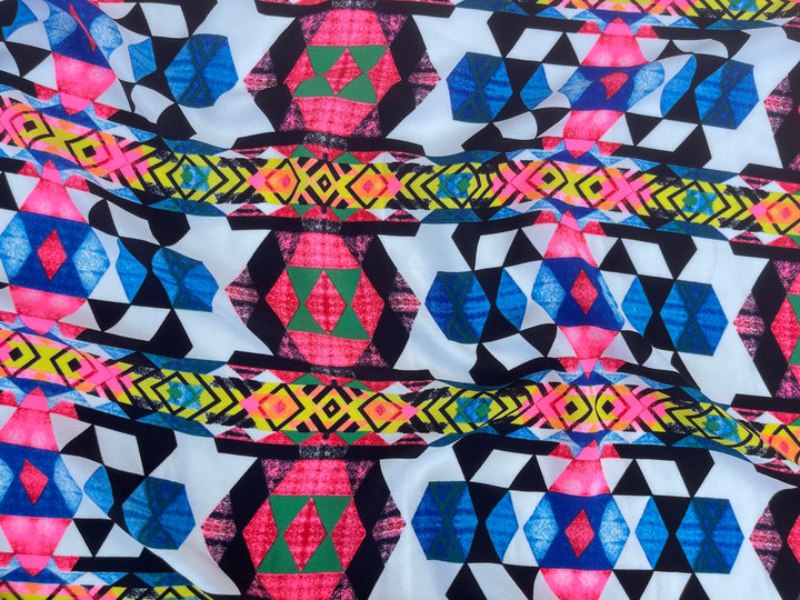 Tribal Boho Woolpeach  fabric by the yard - Multi color  tribal print
