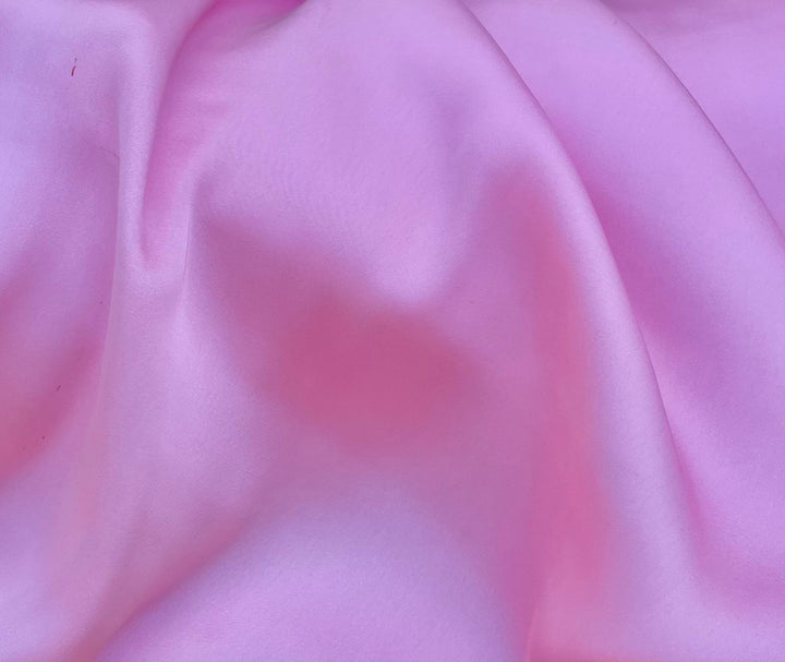 Lightweight satin fabric by the yard -  Pink    solid color