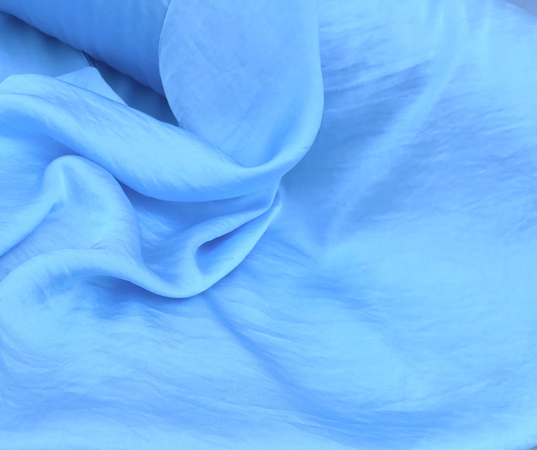 Light blue satin solid lightweight color fabric