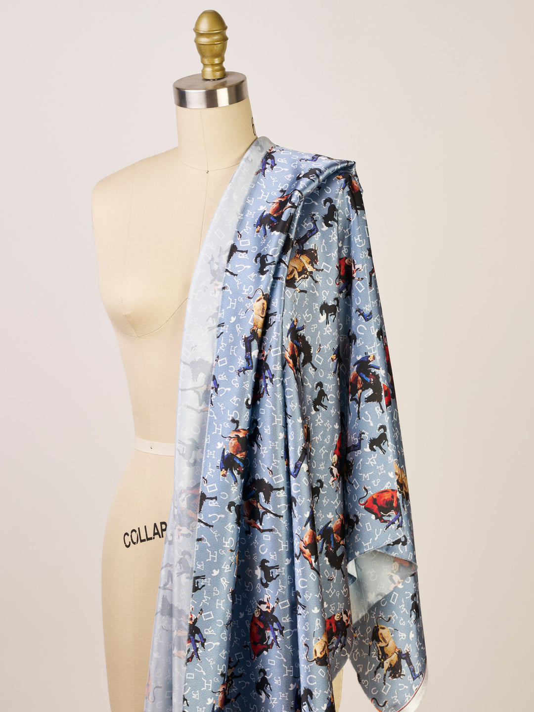 Rodeo and Brands  Silky Satin Charmeuse print - fabric by the yard -  sublimation print