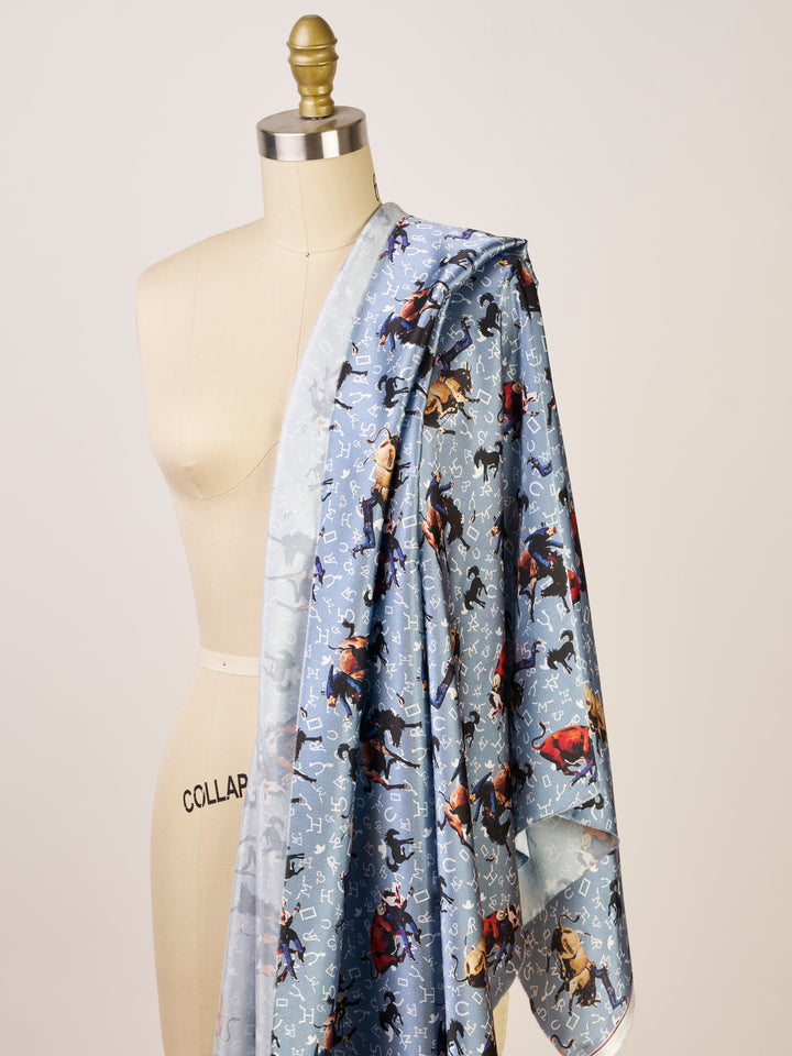 Rodeo and Brands  Silky Satin Charmeuse print - fabric by the yard -  sublimation print