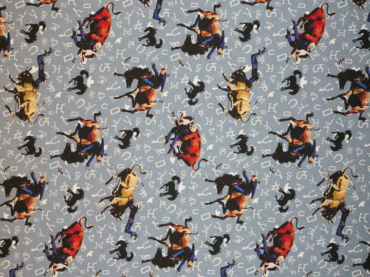 Rodeo and Brands  Silky Satin Charmeuse print - fabric by the yard -  sublimation print
