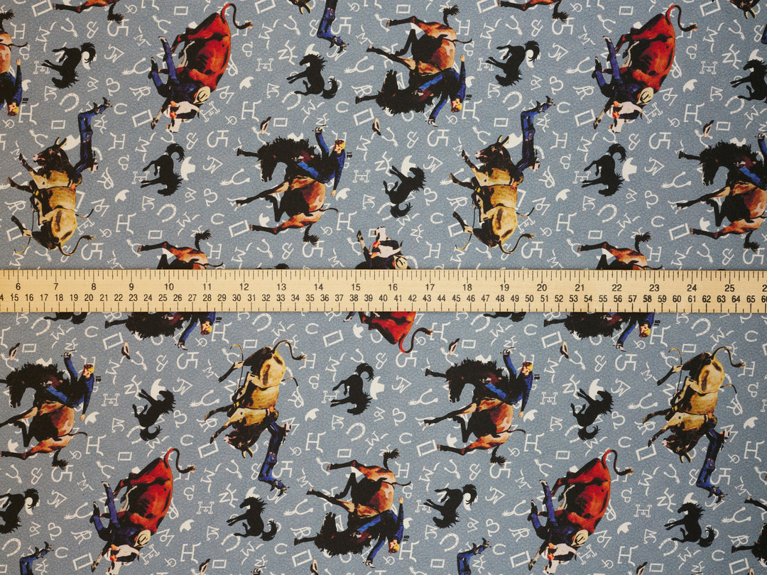 Rodeo and Brands  Silky Satin Charmeuse print - fabric by the yard -  sublimation print