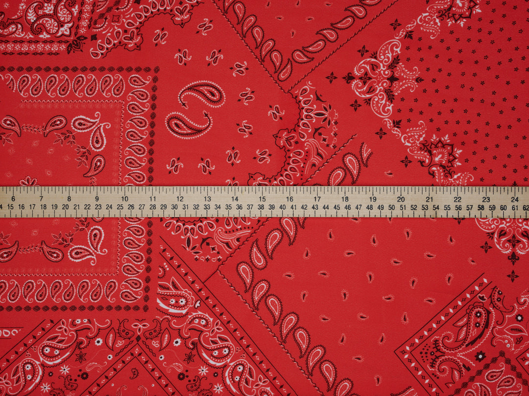 Bandana paisley  pattern - georgette  fabric by the yard