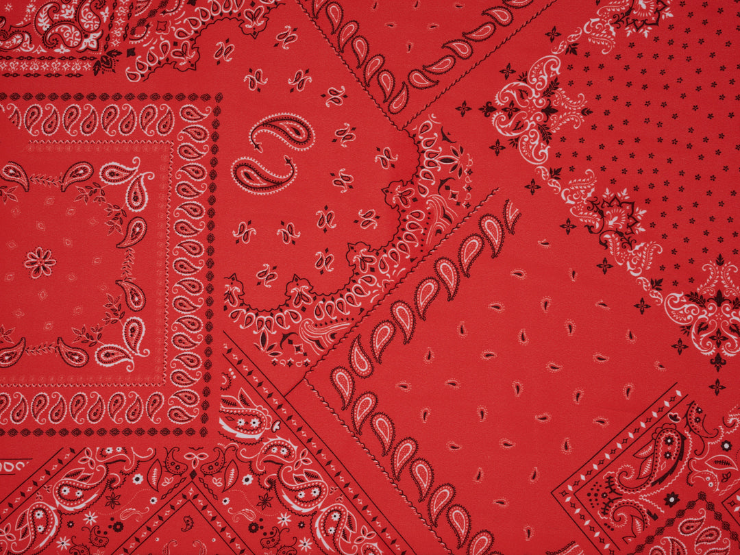 Bandana paisley  pattern - georgette  fabric by the yard