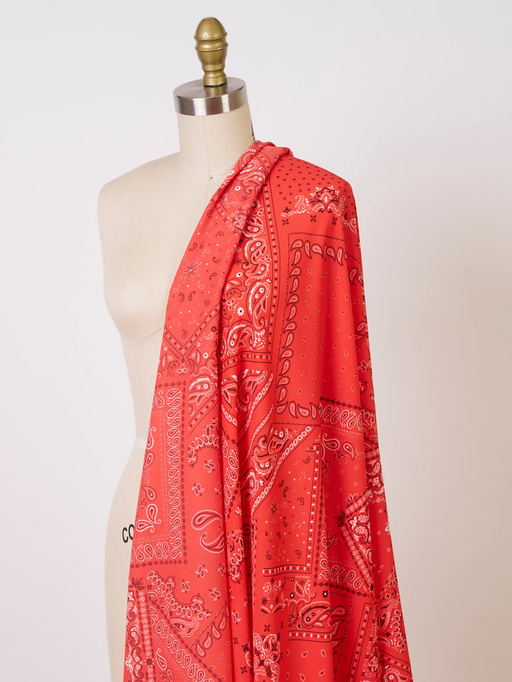 Bandana paisley  pattern - georgette  fabric by the yard