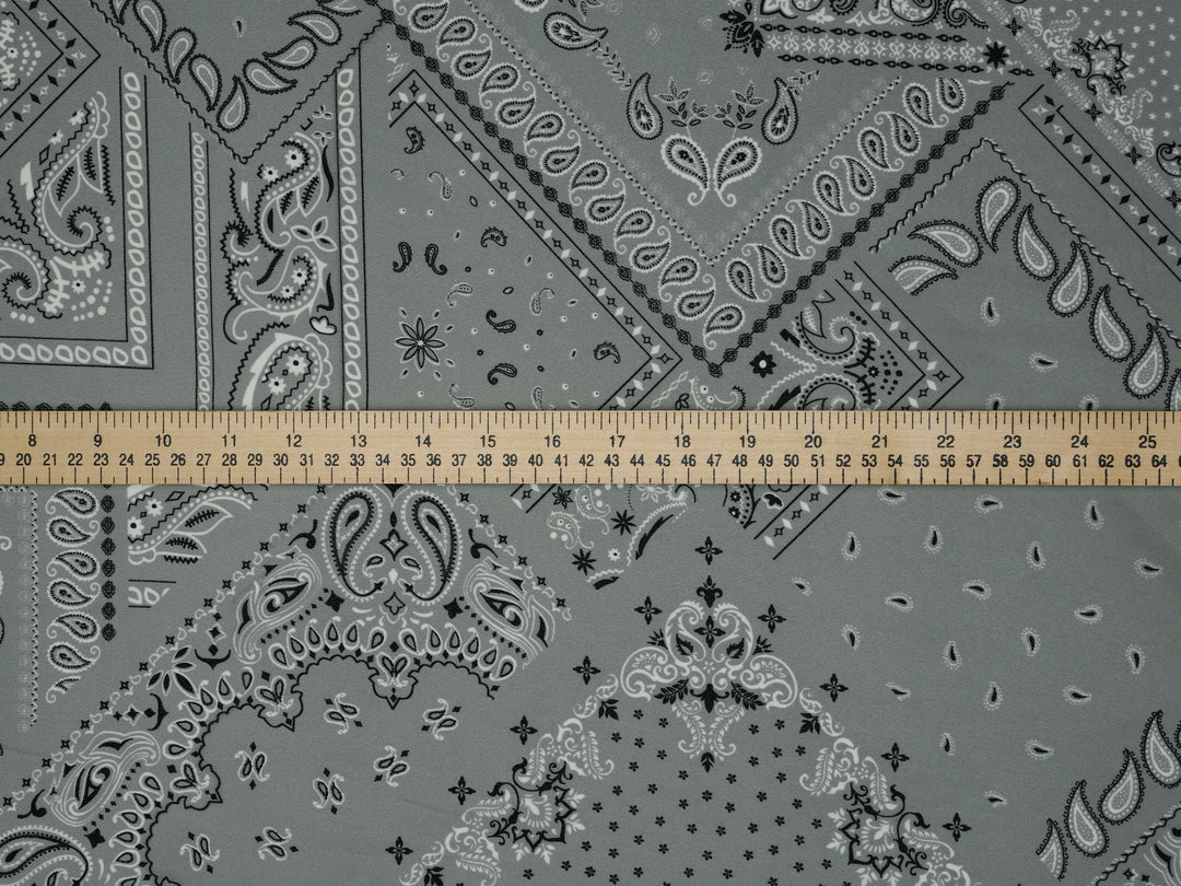 Bandana paisley  pattern - georgette  fabric by the yard