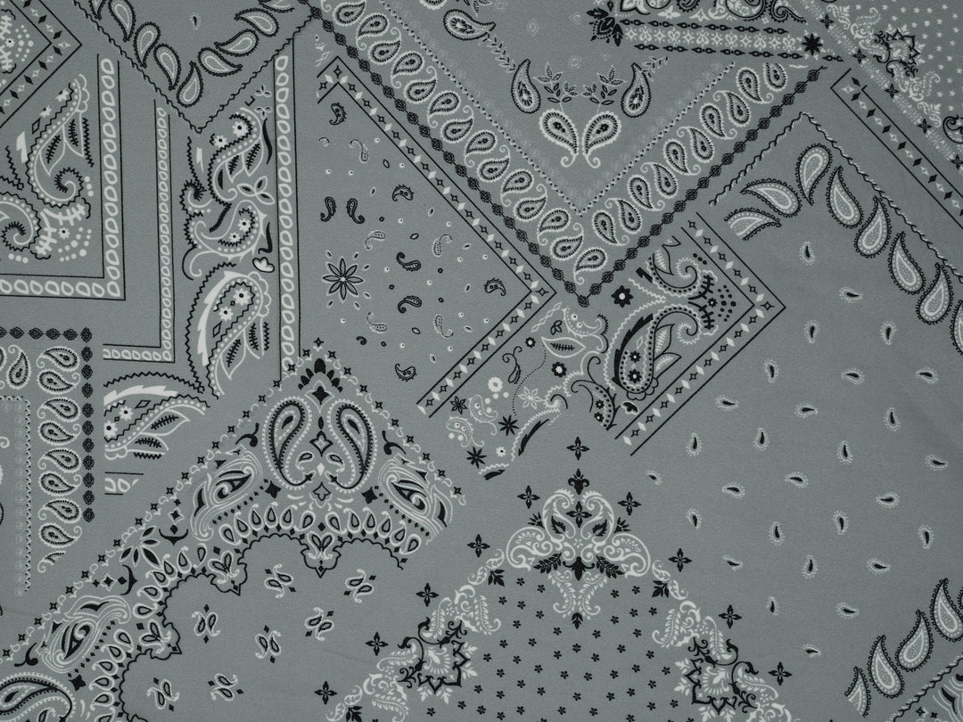 Bandana paisley  pattern - georgette  fabric by the yard