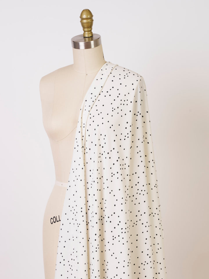Tiny Stars print -  Woolpeach fabric by the yard - soft flowy fabric
