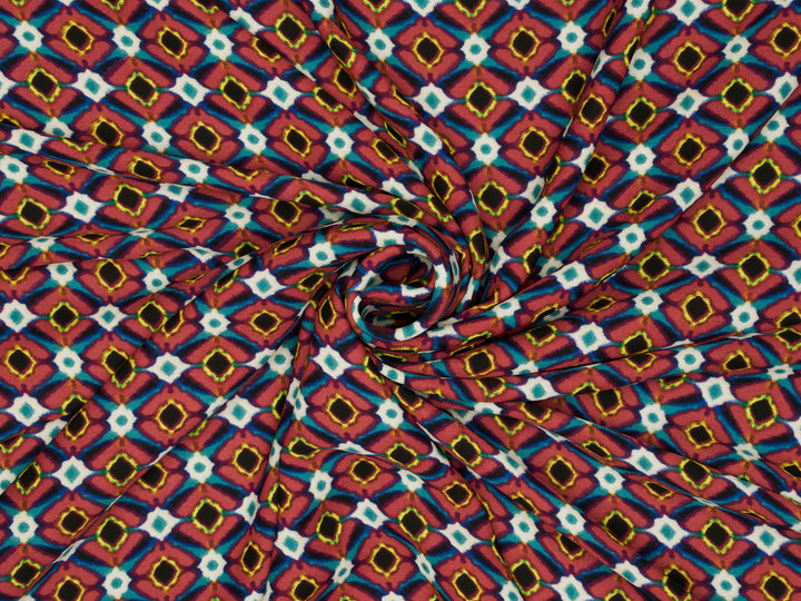 Small pattern diamond print  - Chiffon fabric by the yard