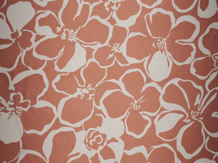 Floral two toned  print - Faux silk Satin  charmeuse fabric by the yard -