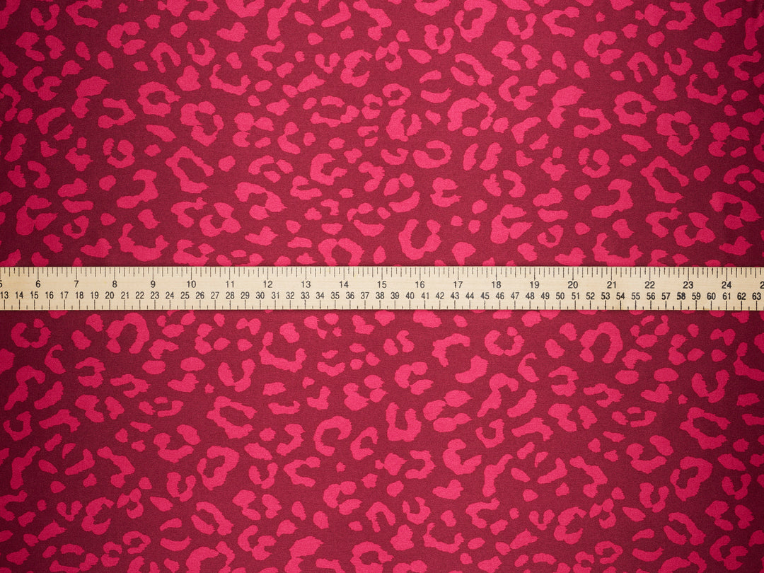 Cheetah print - Faux silk Satin  charmeuse fabric by the yard -