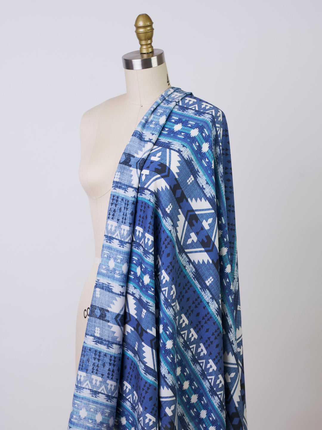 Tribal Bohemian   pattern - Rayon challis  fabric by the yard