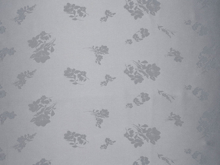 DUSTY BLUE lightweight silky jacquard satin -  fabric by the yard - Floral  jacquard pattern -