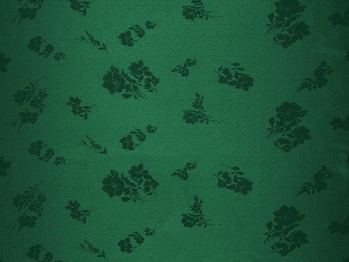 EMERALD lightweight silky jacquard satin -  fabric by the yard - Floral  jacquard pattern -