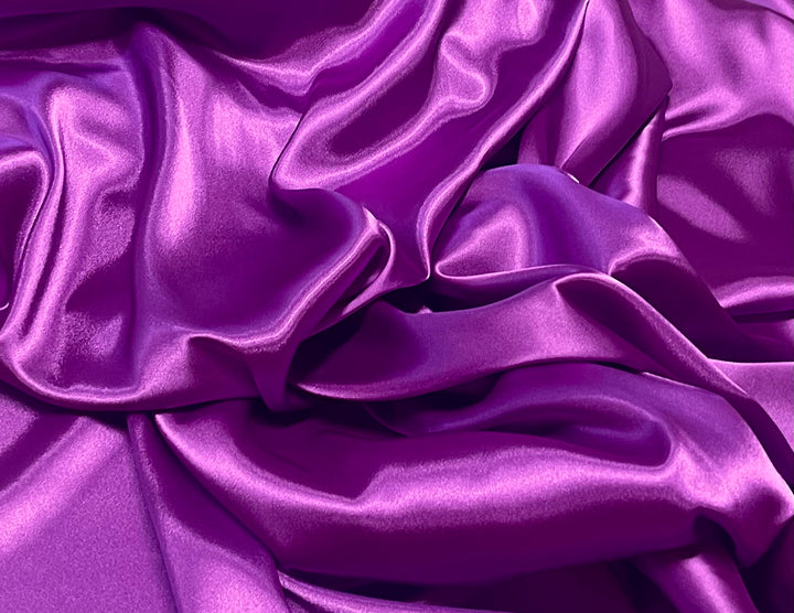 Charmeuse satin fabric by the yard - LA Lavender   solid