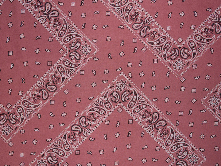 Charmeuse satin fabric by the yard - Classic Bandana paisley  print