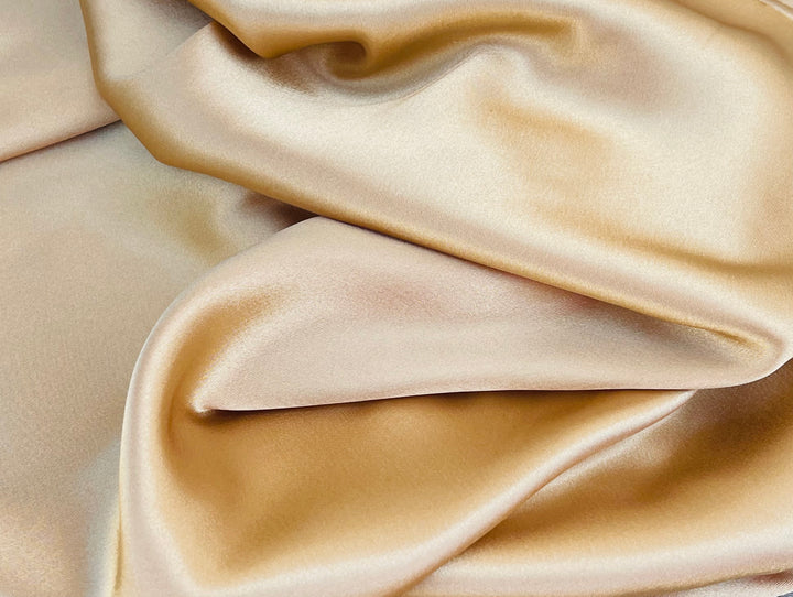 Charmeuse satin fabric by the yard -   Gold solid