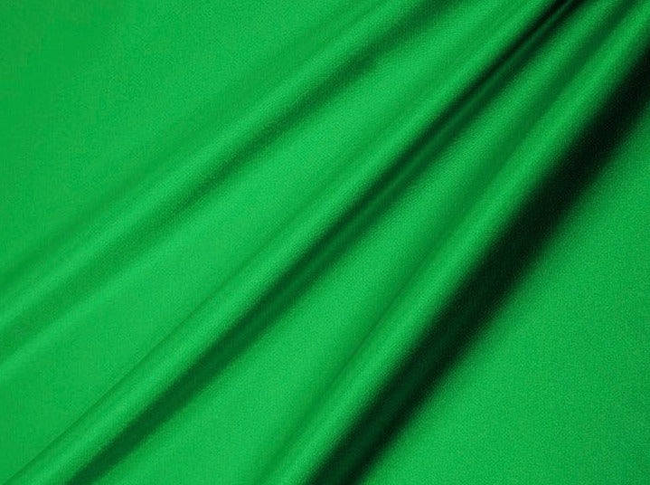 Charmeuse Satin fabric by the yard -  Emerald solid