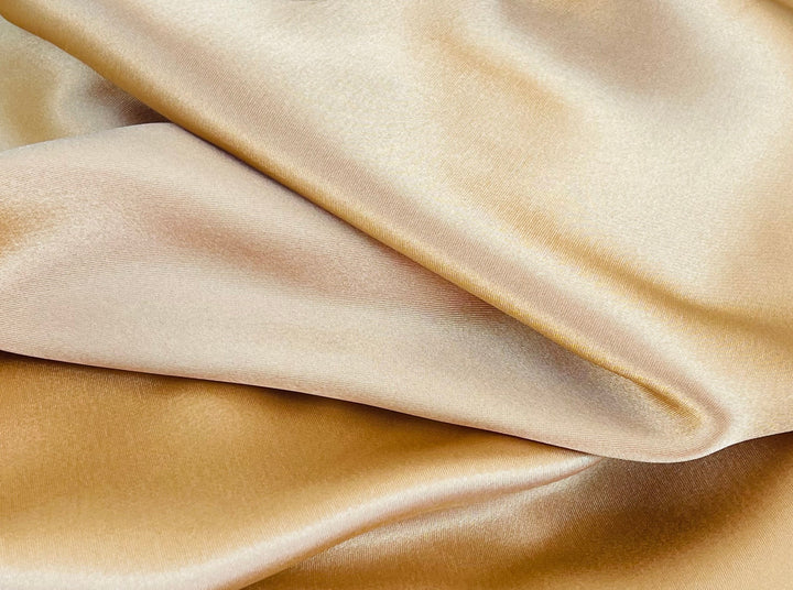 Charmeuse satin fabric by the yard -   Gold solid