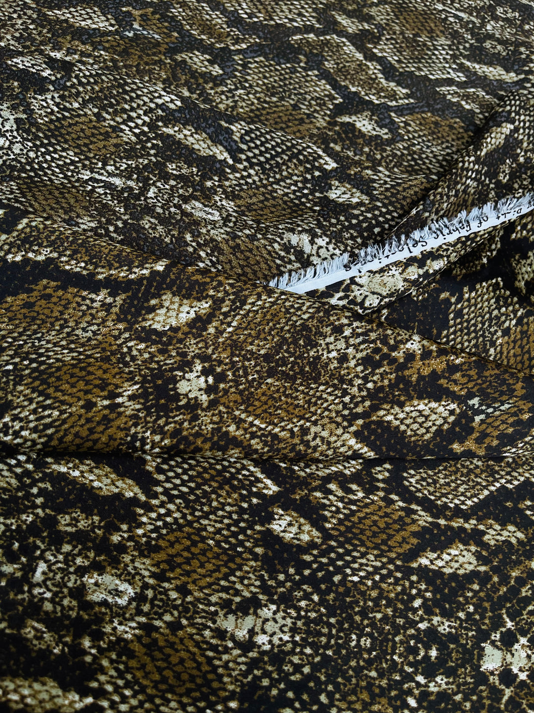 Lightweight  satin  fabric by the yard - Snake animal print