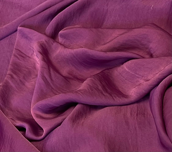 Lightweight  satin fabric by the yard - Dark Orchid solid color
