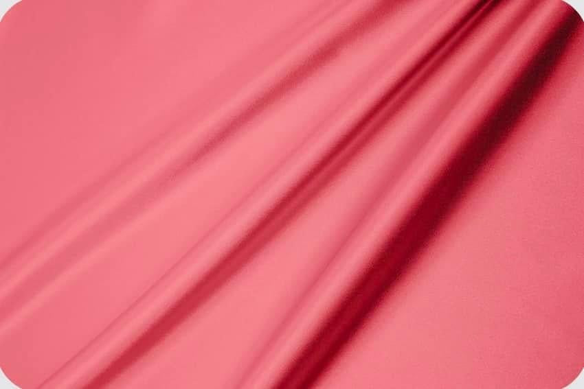 Charmeuse satin fabric by the yard -  Coral soild