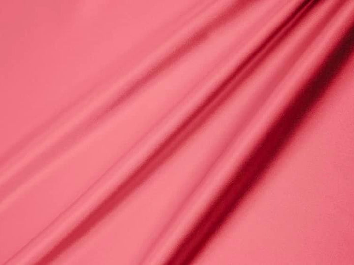 Charmeuse satin fabric by the yard -  Coral soild