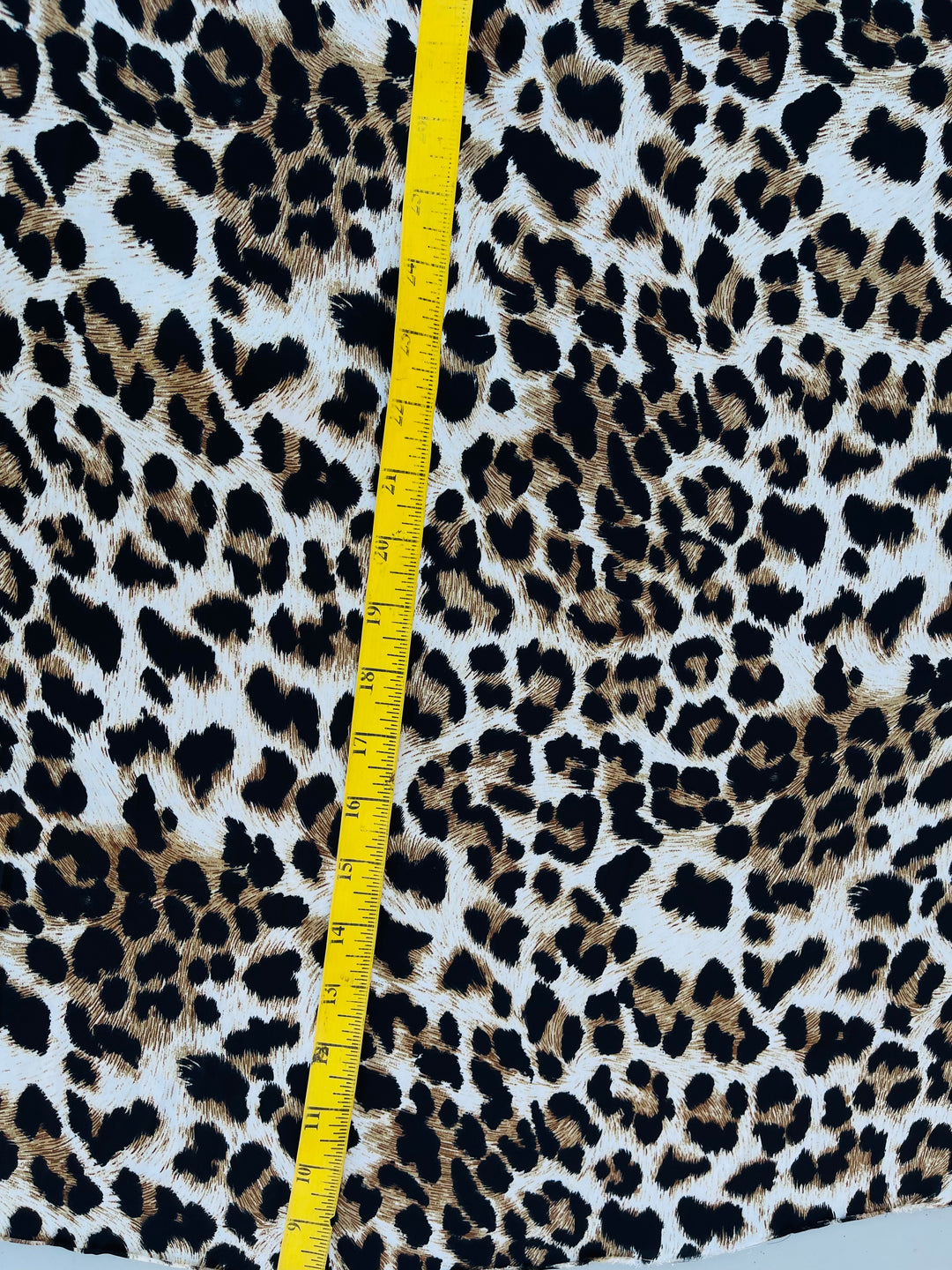Lightweight  satin  fabric by the yard - Black brown cheetah print