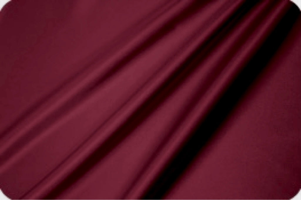 Charmeuse satin fabric by the yard -  Burgundy solid