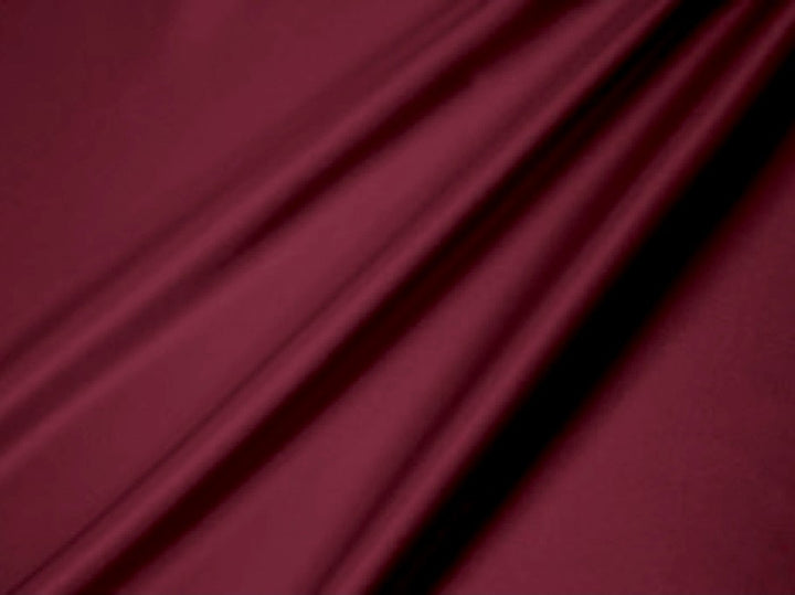 Charmeuse satin fabric by the yard -  Burgundy solid