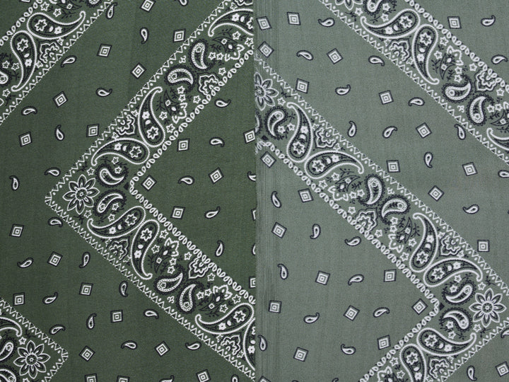 Charmeuse satin fabric by the yard - Classic Bandana paisley  print