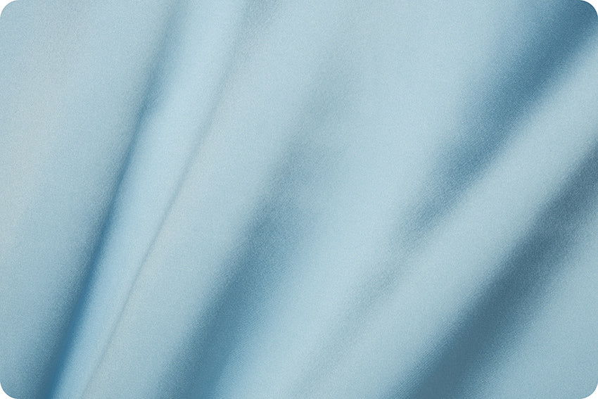 Charmeuse satin fabric by the yard - Blue  solid