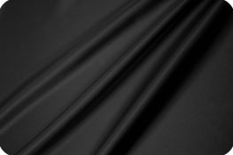 Charmeuse satin fabric by the yard -  Black solid