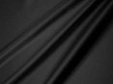 Charmeuse satin fabric by the yard -  Black solid