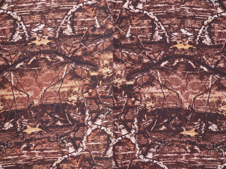 Camouflage charmeuse satin fabric by the yard MonSar exclusive print