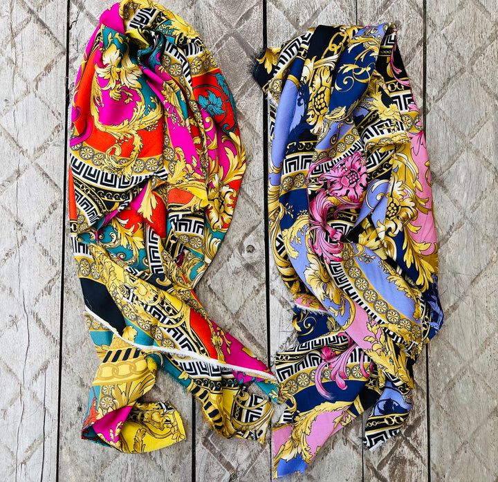 Lightweight stretch  satin  fabric by the yard - High fashion inspired  print