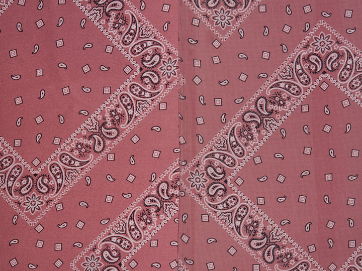 Charmeuse satin fabric by the yard - Classic Bandana paisley  print