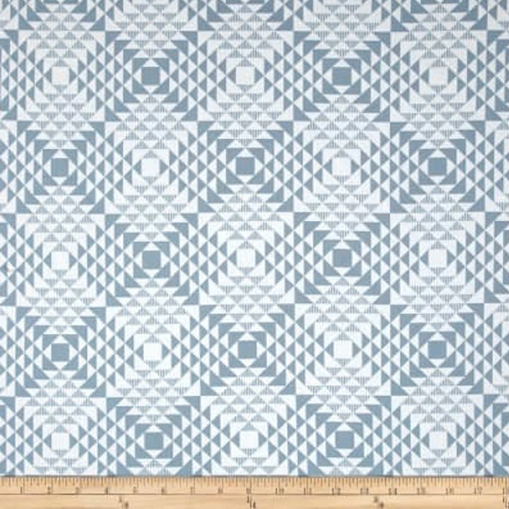 Cotton fabric by the yard - Joel Dewberry  Pyramids- Slate